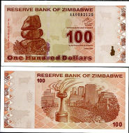 *100 dolárov Zimbabwe 2009, P97 UNC - Kliknutím na obrázok zatvorte -